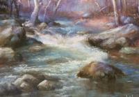 Rapid Run Creek - Pastel Paintings - By Bill Puglisi, Impressionistic Painting Artist