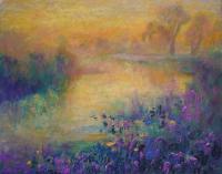Sunset On The Old River - Oil On Canvas Paintings - By Demeter Gui, Impressionism Painting Artist